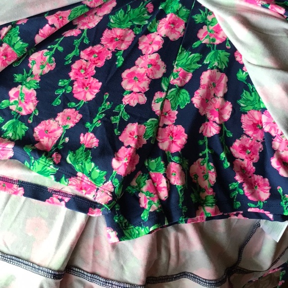 Lilly Pulitzer vacation wrap skort dress tropical blue pink green romper - Picture 5 of 7